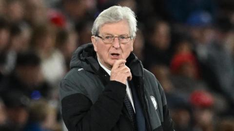 Bristol City's interim boss Roy Hodgson watches on from the touchline during his five-week spell at Ashton Gate.