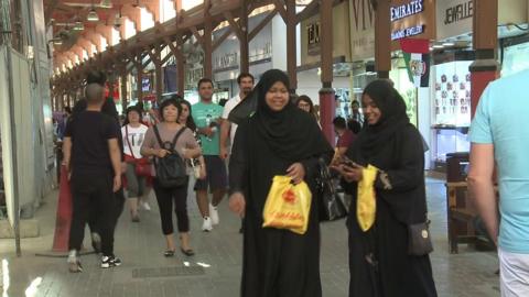 shoppers in Dubai