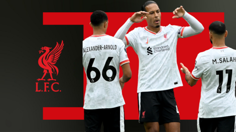 Trent Alexander-Arnold, Virgil van Dijk and Mohamed Salah