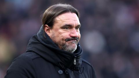 Leeds boss Daniel Farke looking glum