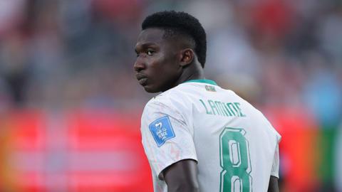 Lamine Camara playing for Senegal