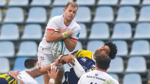 Will Addison in aerial action for Ulster