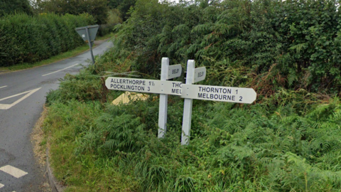 Allerthorpe road sign