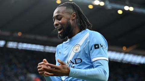 Antoine Semenyo celebrates