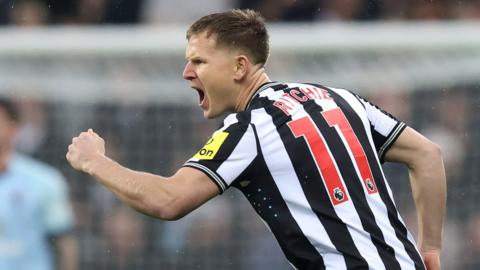 Matt Ritchie celebrates scoring for Newcastle against Bournemouth at St James' Park