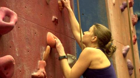 Anna from Hungary climbing