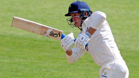 Marnus Labuschagne batting for Glamorgan in first-class cricket