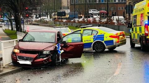 A crashed car