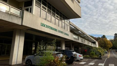 Leicestershire County Council headquarters building at Glenfield