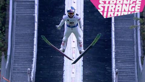 A ski jumper