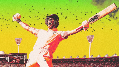 Ashes ground guide graphic featuring Ben Stokes