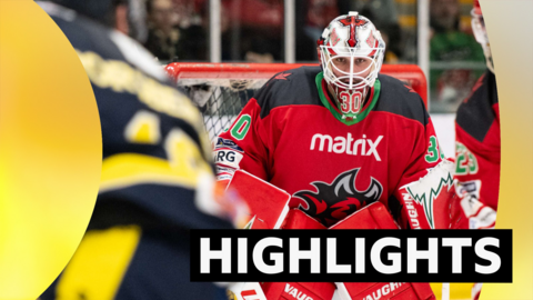 Cardiff Devils’ netminder Christian Stoever 