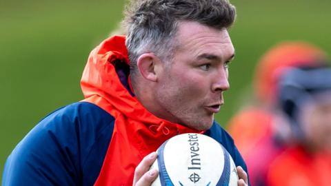 Peter O'Mahony in Munster training this week