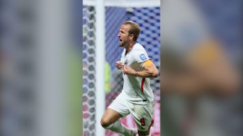 Harry Kane on the pitch during the England match against DR Congo in the 2026 World Cup.