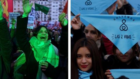 The women protesting in the Argentina abortion debate