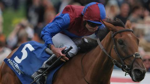 Ryan Moore rides Content to victory in the Yorkshire Oaks