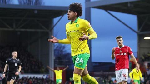 Norwich City's Jovon Makama celebrates