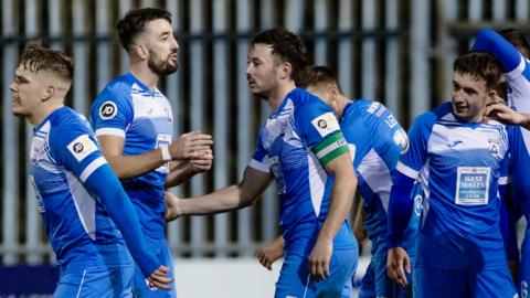 Haverfordwest players celebrate