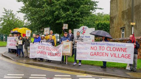 Campaigners fighting against Clowne Garden Village proposals