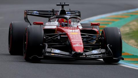 Ferrari's Charles Leclerc during final practice for the Australian Grand Prix