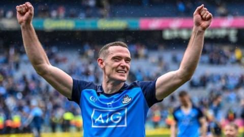 Brian Fenton celebrates winning the All-Ireland