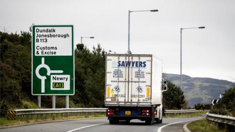 Truck approaching border