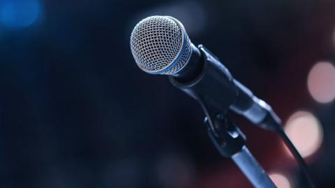 Stock image of a microphone