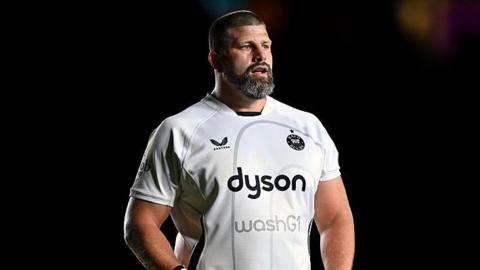 Francois van Wyk standing on the pitch during a match for Bath