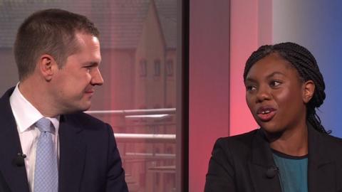 Conservative Party leadership contenders Robert Jenrick and Kemi Badenoch