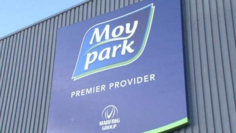 A Moy Park sign