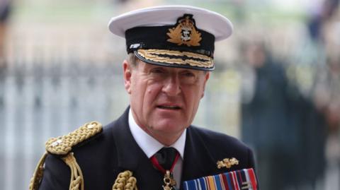 Head and shoulders shot of Adm Sir Ben Key in uniform