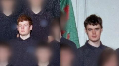 Rhys Edwards (chwith) a Talan Vincent (dde)