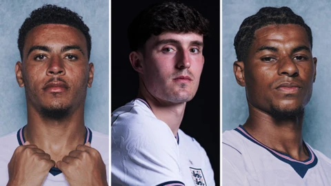 Morgan Rogers, Tino Livramento and Marcus Rashford