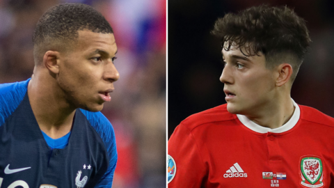 Kylian Mbappe and Daniel James