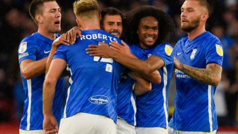 Birmingham City celebrate goal