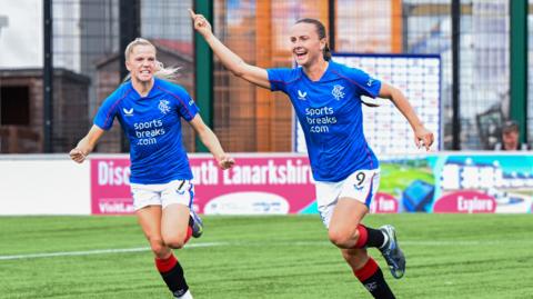Kirsty Howat celebrates