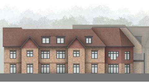 Artist's impression of a planned new care home in Sileby