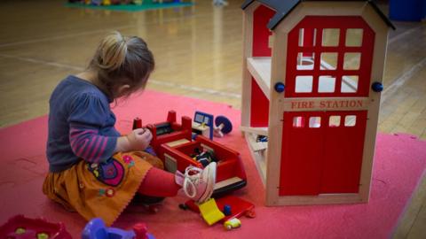 Child playing at nursery