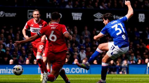 Ipswich Town's Ivan Azon shoots under pressure