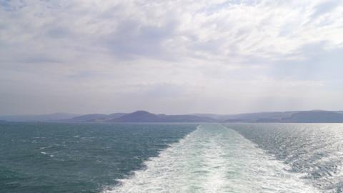 View from Islay ferry over the Kintyre peninsula