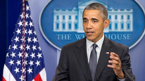 President Barack Obama speaks about new rules aimed at deterring tax inversions. Washington. 5 April 2016.