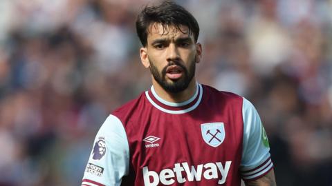 Lucas Paqueta playing for West Ham