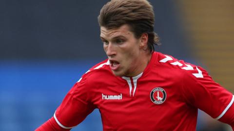 Josh Davison in action for Charlton