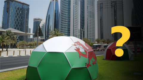 Wales flag in Qatar