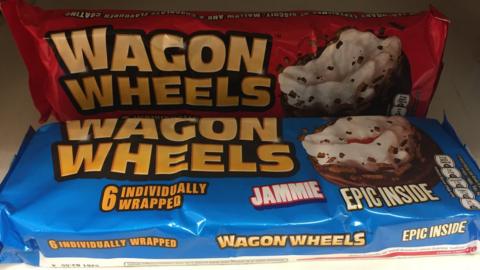 Two packets of Wagon Wheels