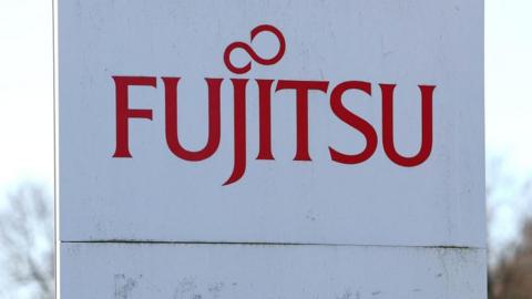 Fujitsu logo outside UK HQ in Berkshire