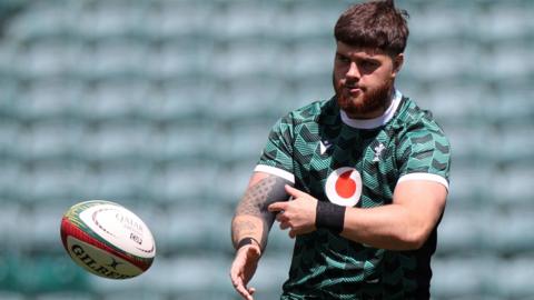 Efan Daniel training with Wales in Australia in 2024