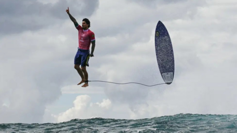 This picture of Brazilian surfer Gabriel Medina, by photographer Jerome Brouillet, has been named the overall winner at the 2025 World Sports Photography Awards.