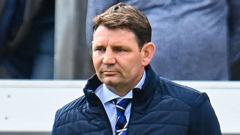 Chris Beech during his time at Carlisle United manager