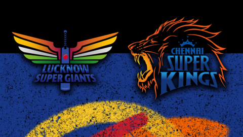 Lucknow Super Giants v Chennai Super Kings badge graphic